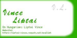 vince liptai business card